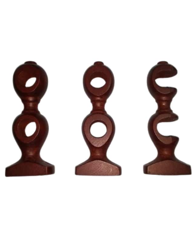 Soporte Doble Comun 22 MM. Abierto De Madera