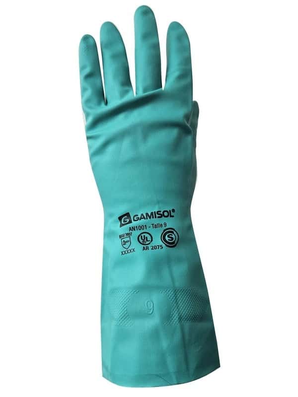 Guante Acrilonitrilo Verde Talle 9 X Par "Gamisol"