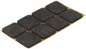 Tope Alfombra Cuadrado 4 CM. X 4 Un. Negro