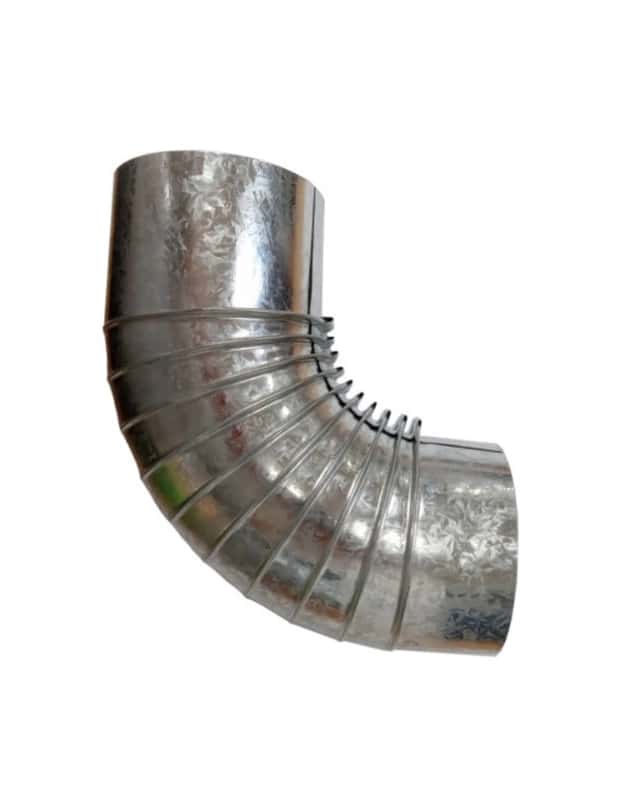 Curva Corrugada A 90° 5 Zinc Chapa 24