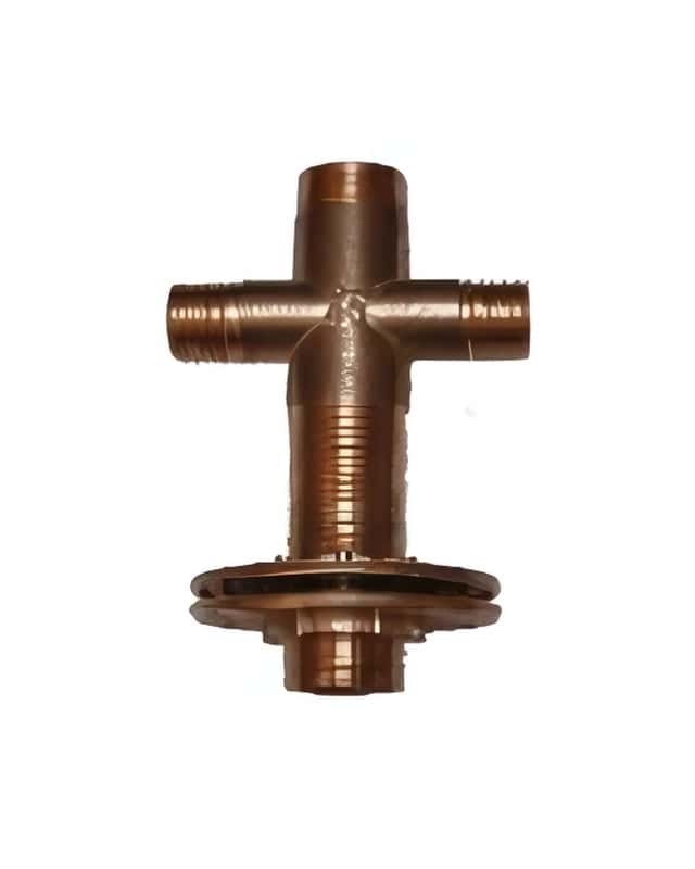 Colector Tipo Cruz 1 X 1" Bronce