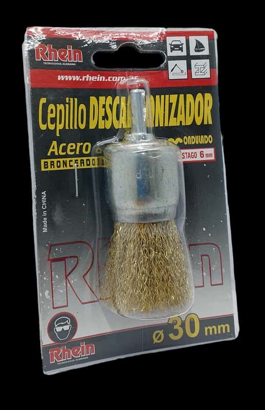 Cepillo C/Eje Bronc. Descarbonizador 12 MM.