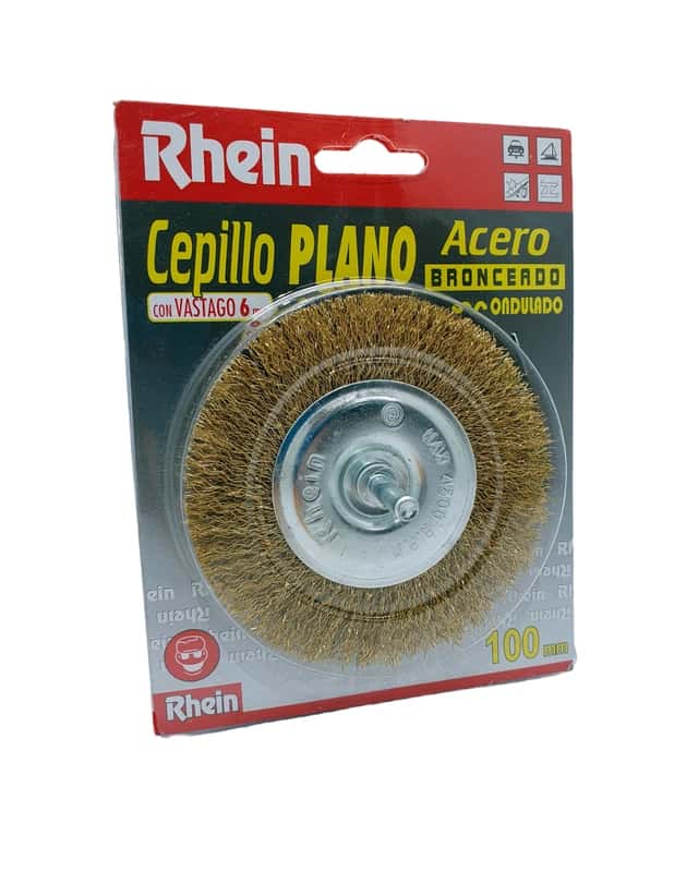 Cepillo C/Eje Bronceado Plano 75 MM.