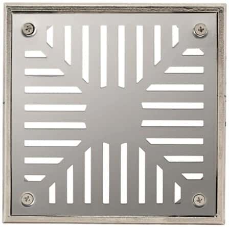 Reja "Casal" 12 X 12 Caja Plomo Acero Inox.
