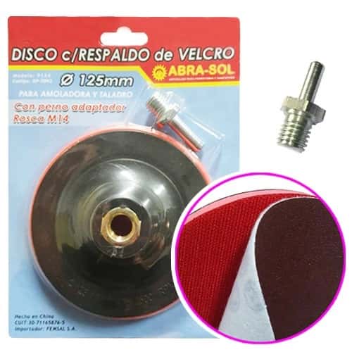 (134) Disco Plastico Sist. Velcro 127 MM.