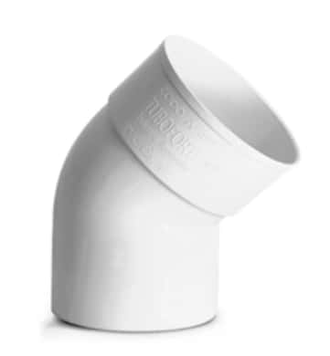 Codo P/Canaleta A 45º De PVC "Pluvialfort" Tuboforte"