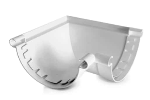 Esquinero Canaleta Izq/Der. De PVC "Pluvialfort" Tuboforte"