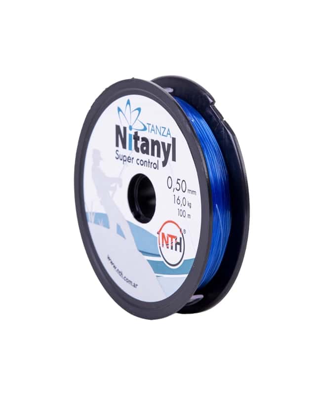 Tanza Pesca 0,25 MM. X 12 Un. Rollo X 100 MTS. Azul
