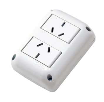 Caja Stik 2 Toma 10 Amp. Blanco