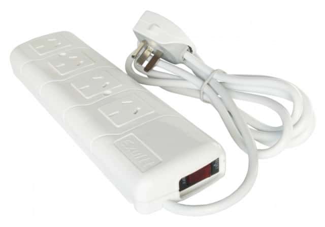 Prolongador 4T C/Cable 1.5 MT Blanco