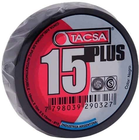 Cinta Ais. Plus 15- 19 MM. X 10 MTS. Negra