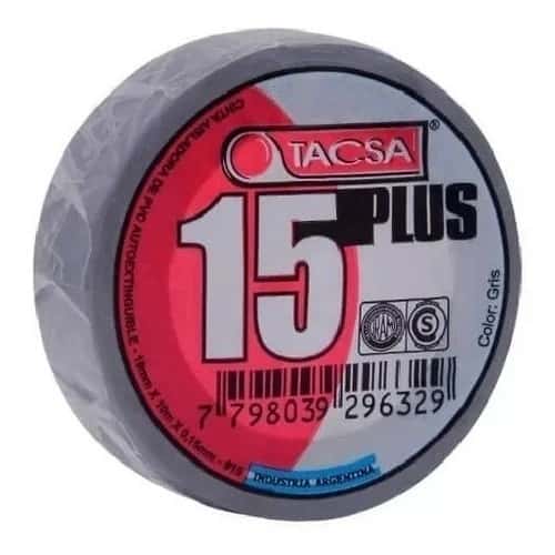 Cinta Ais. Plus 15- 19 MM. X 20 MTS. Gris