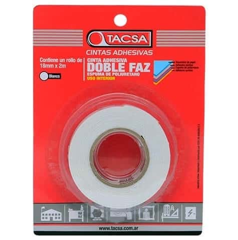 Cinta Doble Faz De Espuma 18 MM. X 2 MTS.