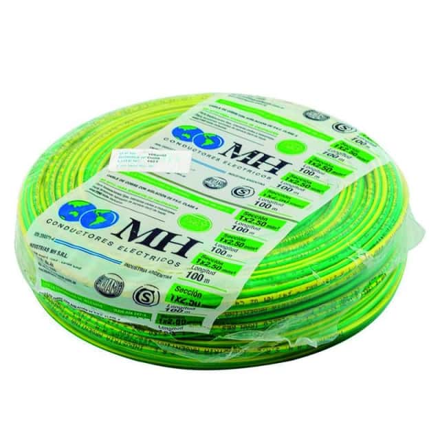 Cable Unipolar 1 X 2,5 V.Amarillo X 100 MTS.