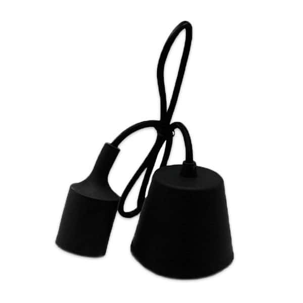 Colgante De Silicona Negro E27