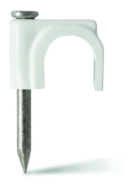 Grampa Cable Coaxil Nº 9 X 50 Un. Blanca