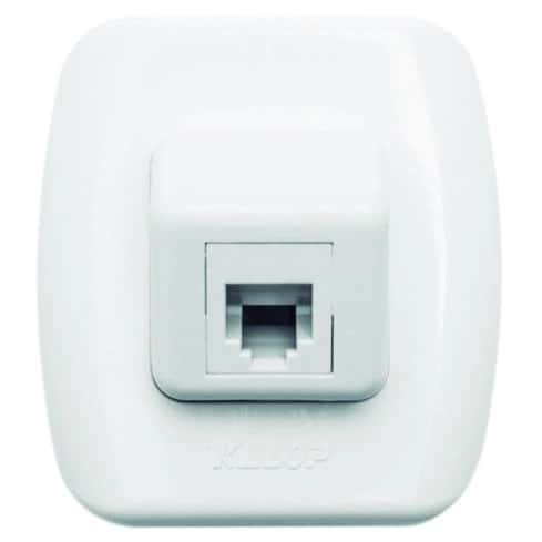 Toma Telefono RJ11 Blanco Superficie