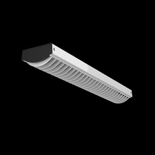 Liston LED 1 X 9 W. Crpo Chapa/Louver Bco