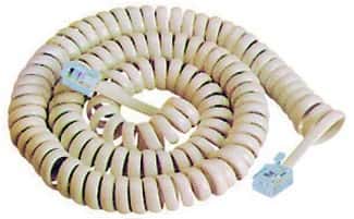 Cable Espiral Plug Plug RJ9 4 Alambres 2 MTS.
