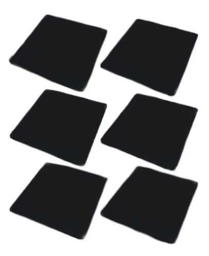 Tope Goma Cuadrado 5 CM. X 4 Un. Negro