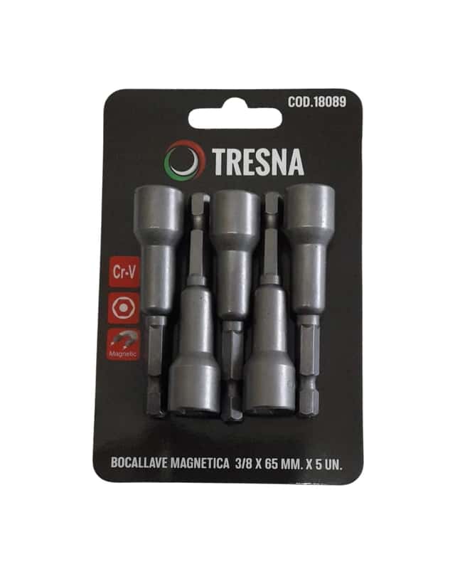 Bocallave Magnetica 3/8 X 65 MM. X 5 Un. Tresna