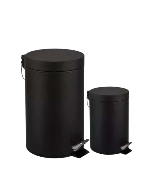 Cesto De Residuos Galv. Negro 3 Lts.