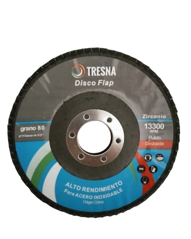Disco Flap Ox. Zirc. 115 MM. GR. 60 R. Fibra