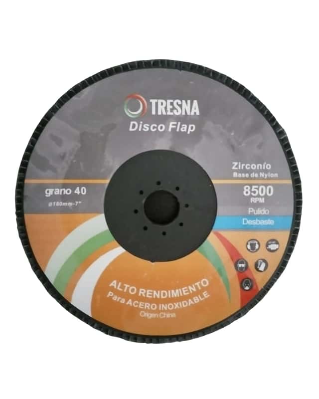Disco Flap Ox. Zirc. 115 MM. GR. 60 R. Nylon
