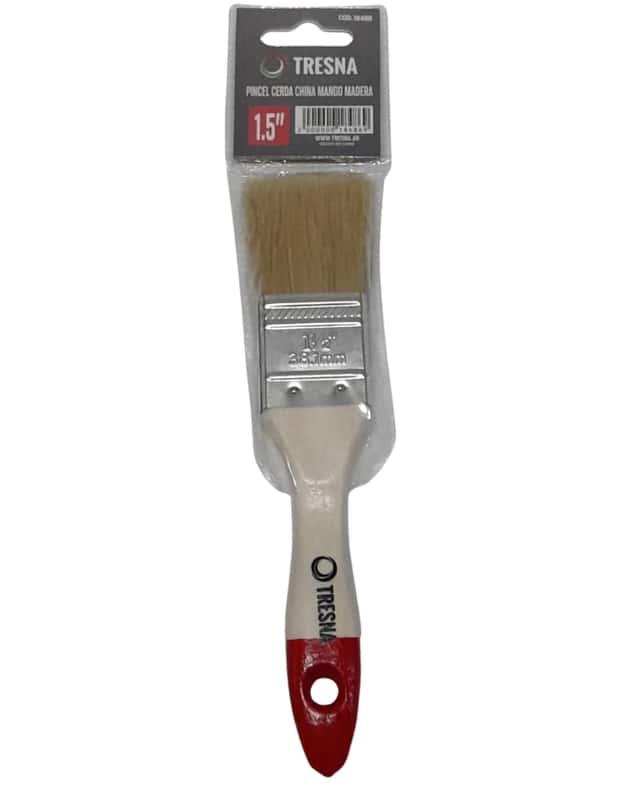Pincel Cerda China Mango Madera De 1 1/2