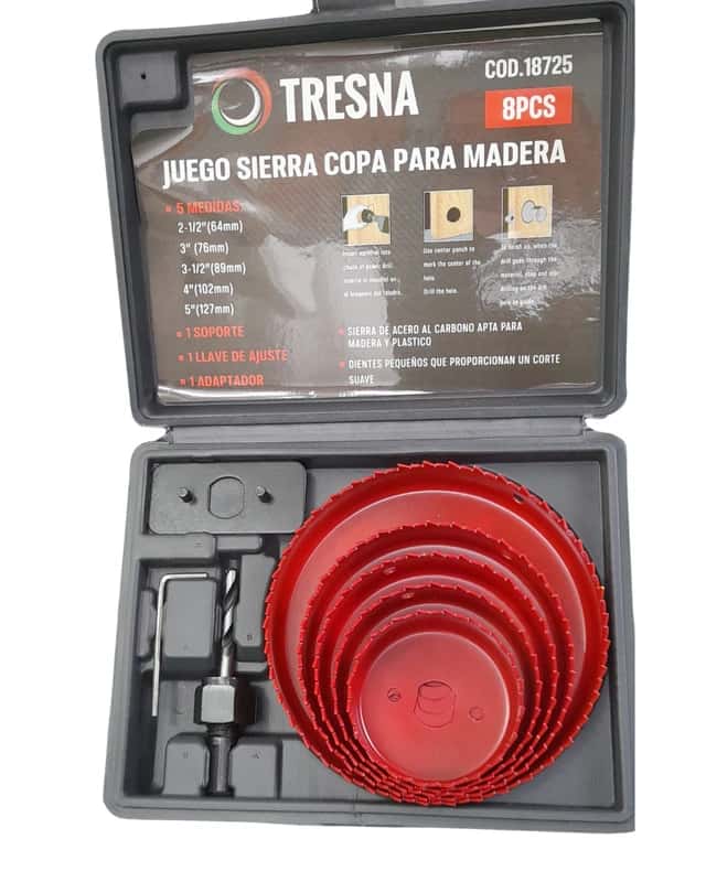 Jgo. Sierras Copas Para Madera 8 Pzas. Tresna