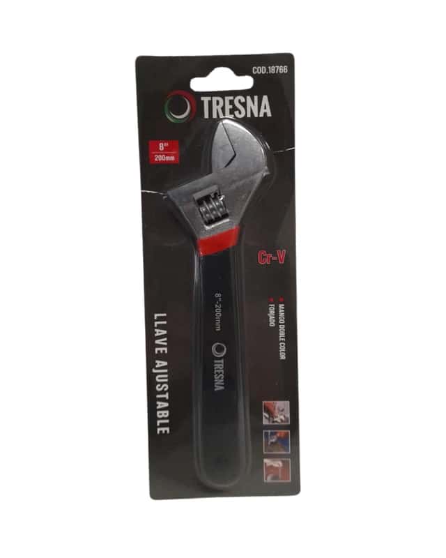 Llave Ajustable Cr-V Mango Soft 8"