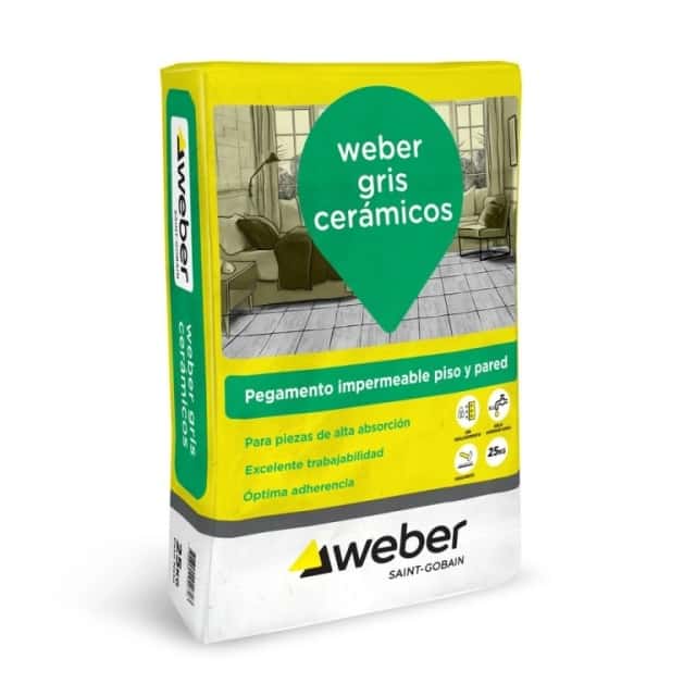 Pegamento Ceramicas Gris (Verde) X 25 KG.