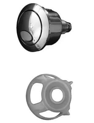 Boton Descarga Dual Cromo 48 MM. "Ferrum" VTA48