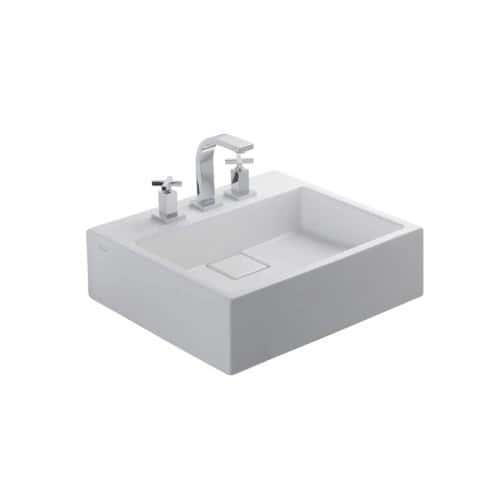 Lavatorio Qubiq 3 Agujeros Blanco