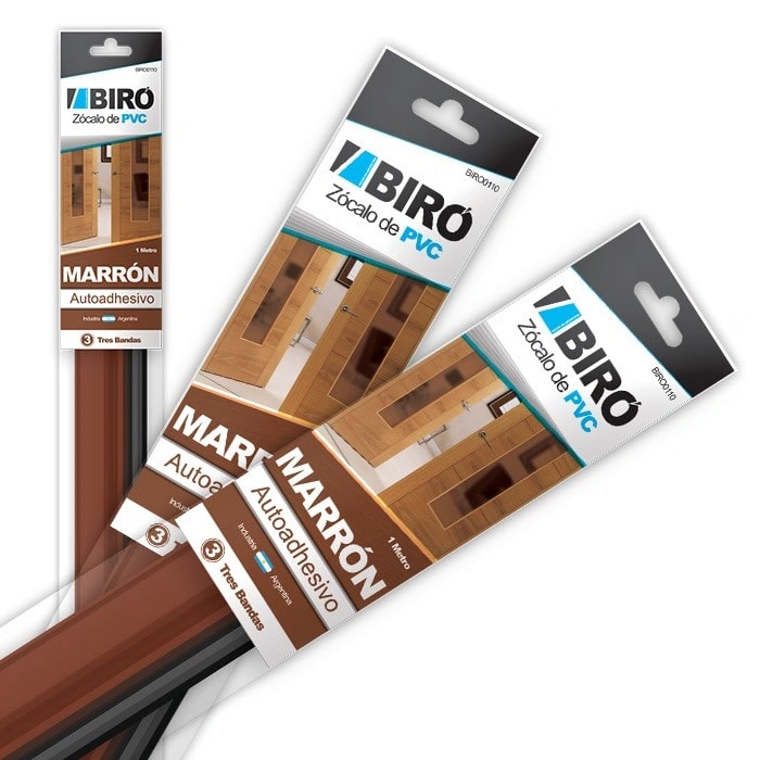 Zocalo PVC C/Cepillo Marron/Negro X 1 MTS. — foto 1 de 1