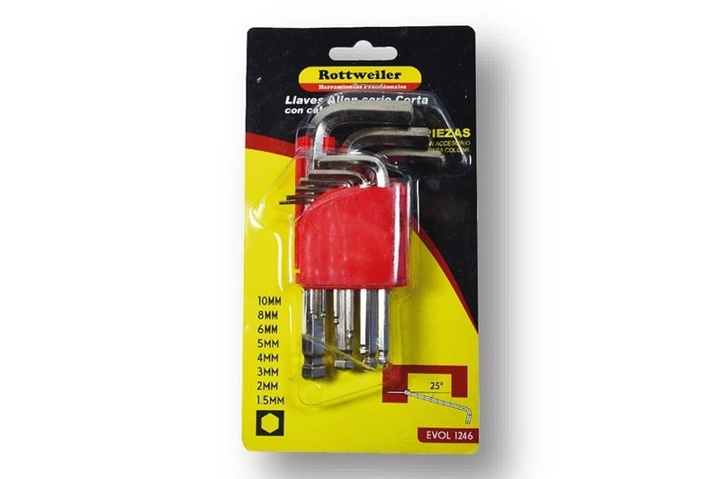 Llave Allen Juego S/Corta 9 Pzs MM. "Rottweiler — foto 1 de 1