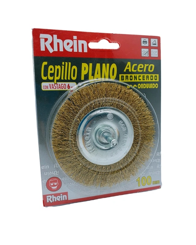 Cepillo C/Eje Bronceado Plano 100 MM. — foto 1 de 1