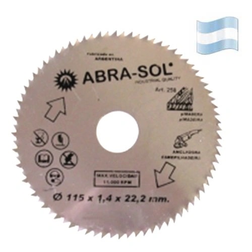 (250) Sierra Circular Plana P/Amoladora 115 MM. — foto 1 de 1