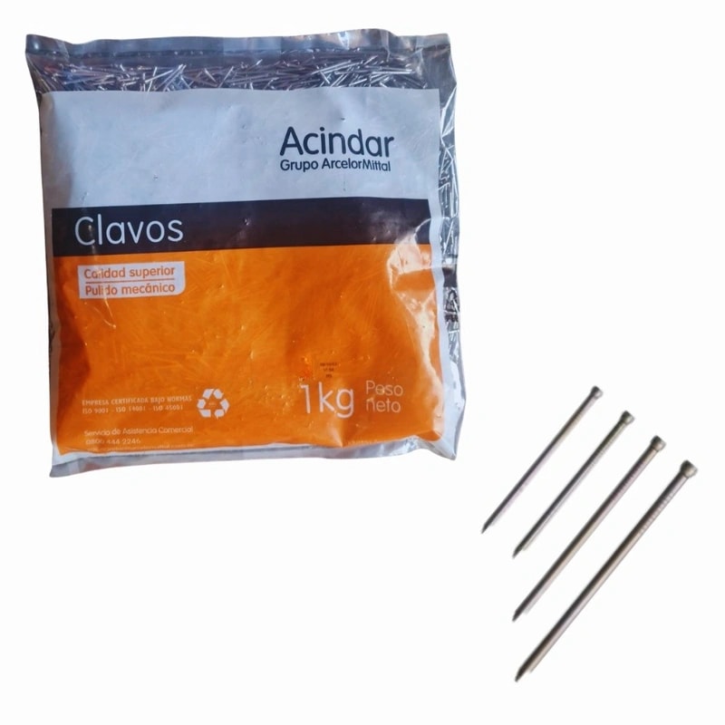 Clavo Pta Fina Cab. Perdida 14 X 40 Bolsa X 1 KG. — foto 1 de 1