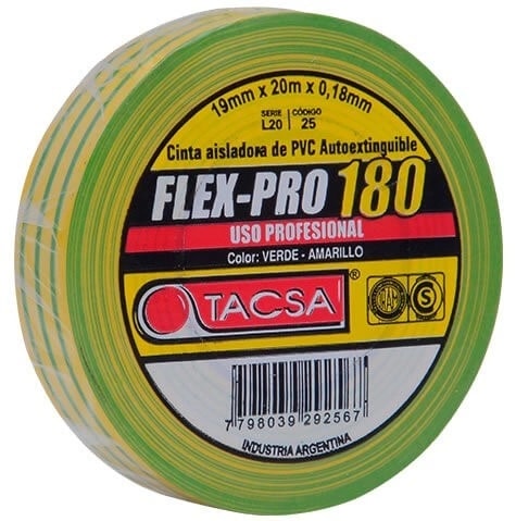 Cinta Flex-Pro 180- 19 MM. X 20 MTS. Tierra — foto 1 de 1