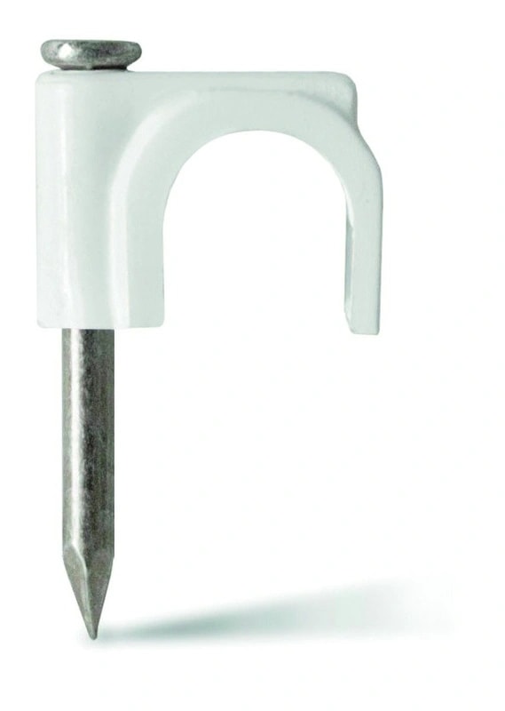 Grampa Cable Coaxil Nº 9 X 50 Un. Blanca — foto 1 de 1