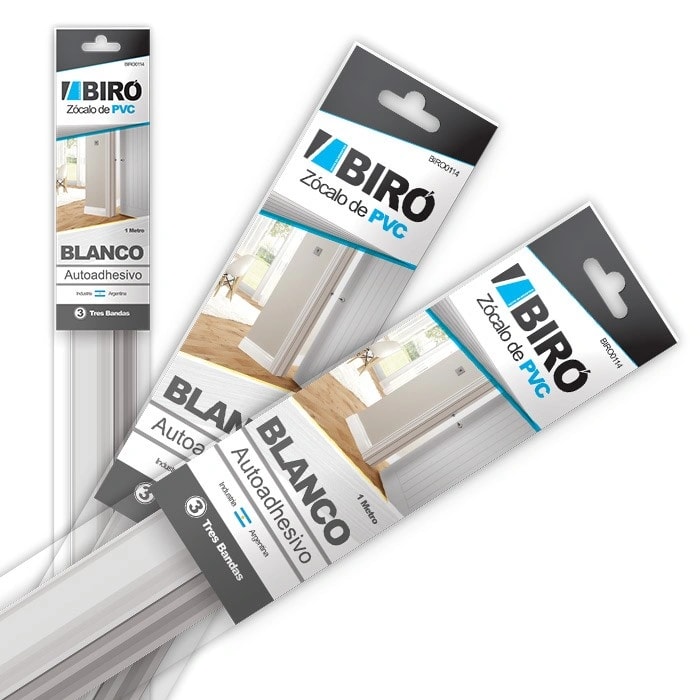 Zocalo PVC C/Cepillo Blanco/Gris X 1 MTS. — foto 1 de 1