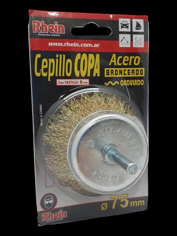 Cepillo C/Eje Bronceado Copa 75 MM. — foto 1 de 1