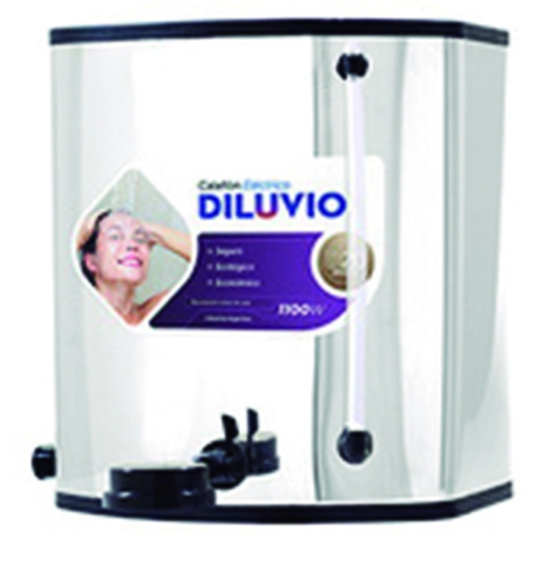 Calefon Diluvio Max Acero Inox. Acc. PVC — foto 1 de 1