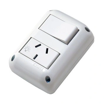 Caja Stik 1 Int.+ 1 Toma 10 Amp. Blanco Exultt — foto 1 de 1