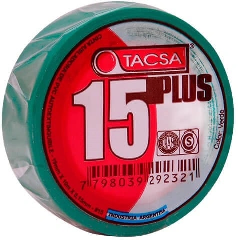 Cinta Ais. Plus 15- 19 MM. X 10 MTS. Verde — foto 1 de 1