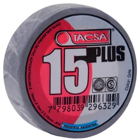 Cinta Ais. Plus 15- 19 MM. X 10 MTS. Gris — foto 1 de 1