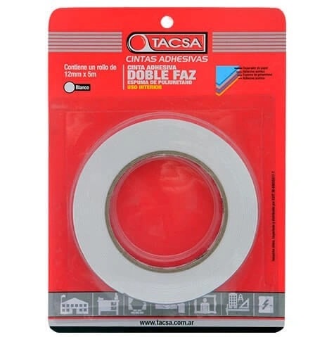 Cinta Doble Faz De Espuma 12 MM. X 5 MTS. — foto 1 de 1