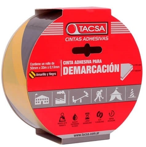 Cinta Demarcacion Negro/Amarillo X 13 MTS. — foto 1 de 1