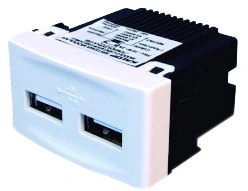 Modulo Cargador USB Doble Blanco — foto 1 de 1